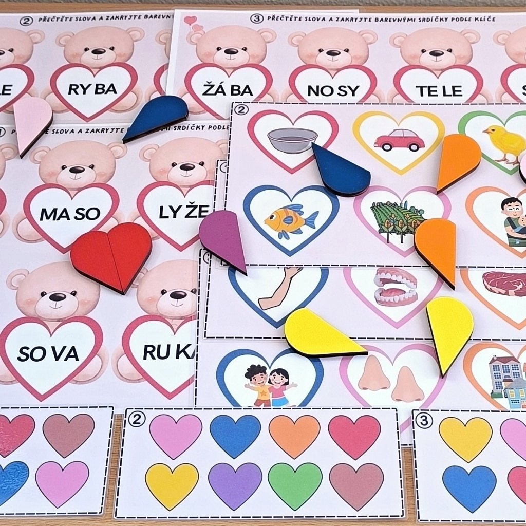 Aktivity srdíčka Valentýn, Den maminek - první čtení slabiky